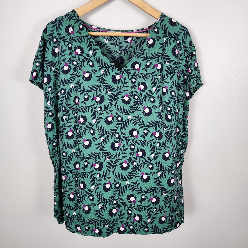 EUC Boden Floral Print Blouse Top 16/18 (EU 20/22)